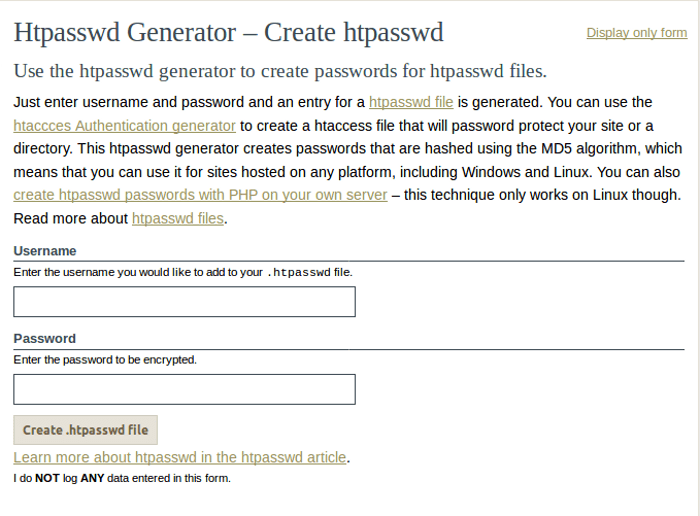 htpasswd generator