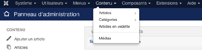 joomla 344 menus