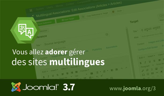 Joomla 3.7 multilingual management